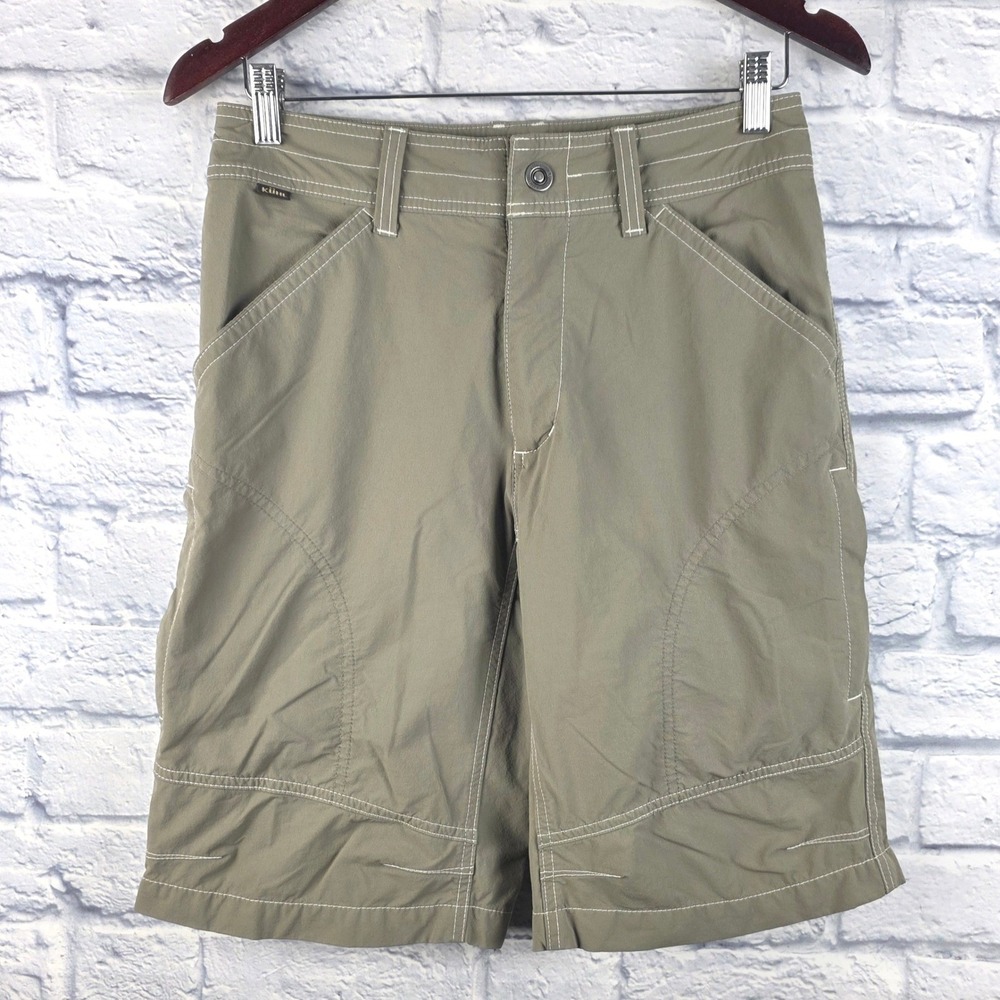 Kuhl Mens Hiking Shorts Olive Green Nylon Spandex Outdoor Cargo Casual Size‎ 29